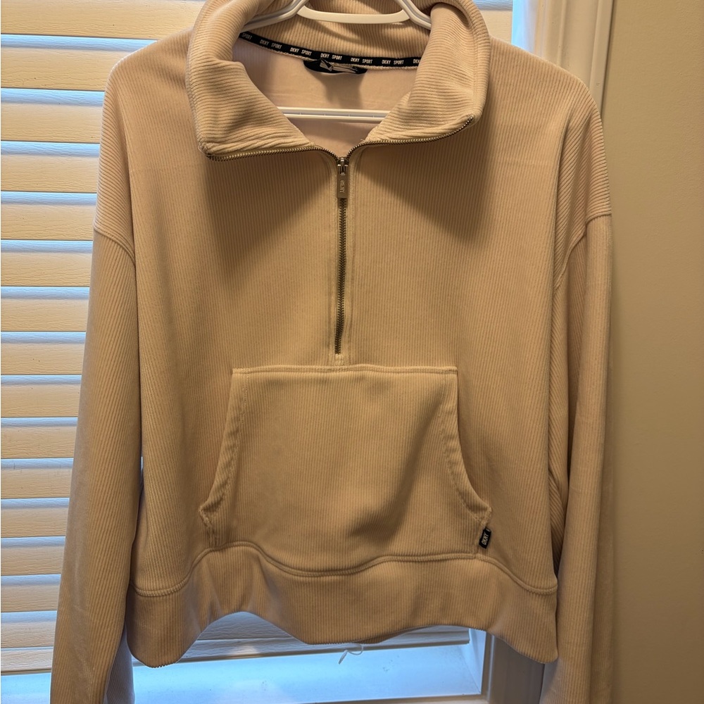 DKNYC Cream Cowl Neck Sweater